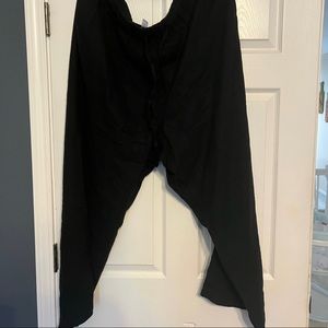 Black linen pants